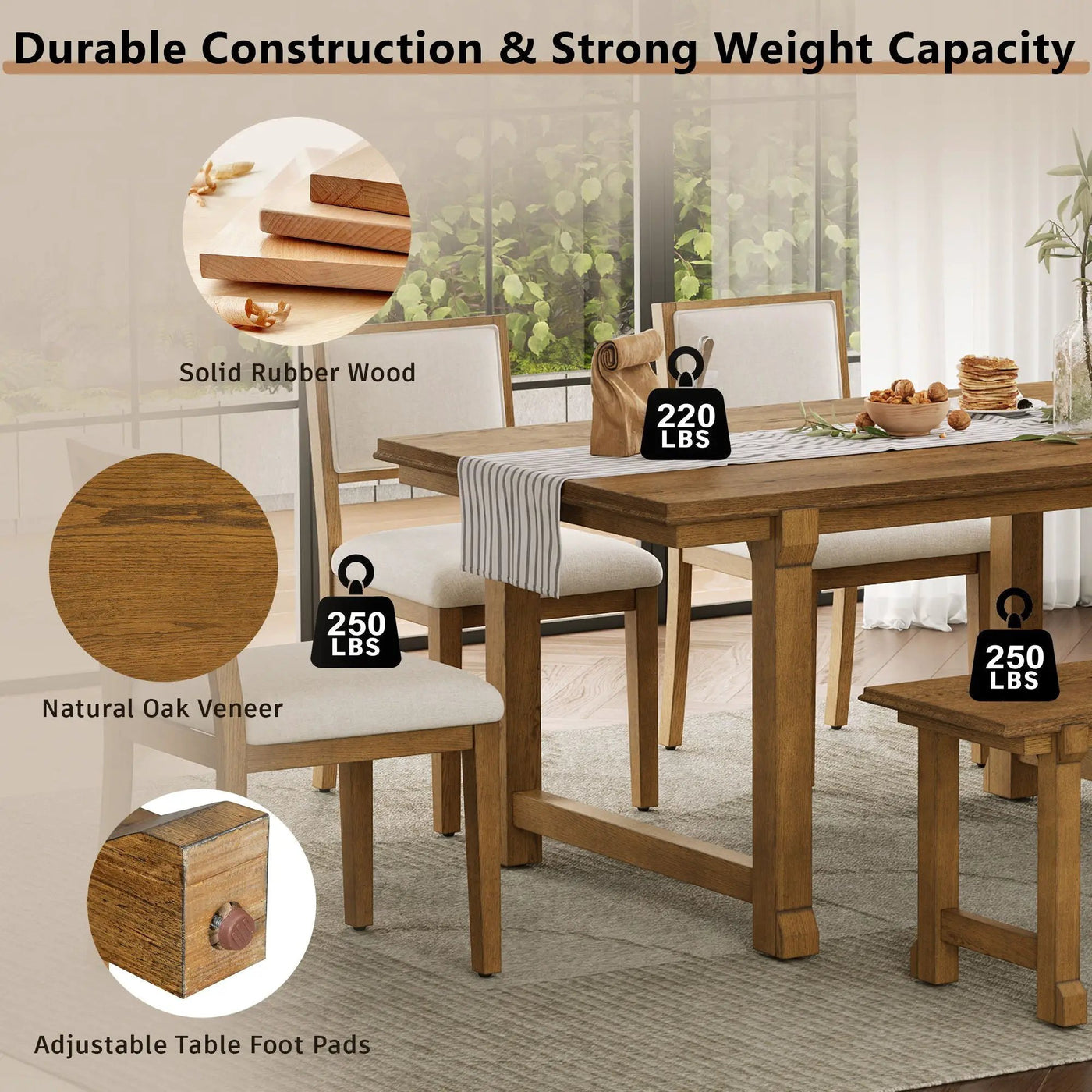 6 Piece Kitchen & Dining Room Furniture by HouseOfZazla