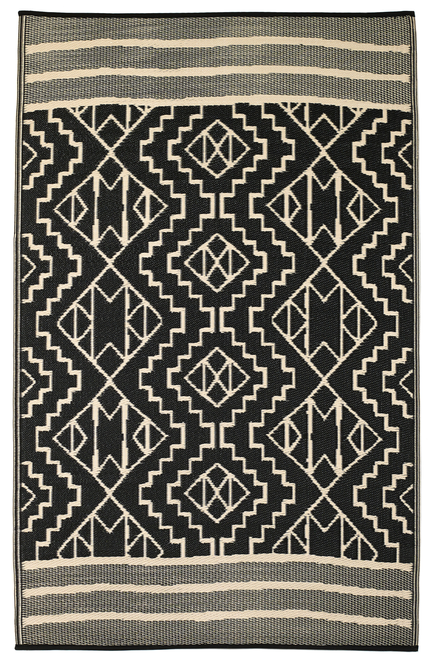 Kilimanjaro - Black Outdoor Rug for Patio FINAL SALE by Fab Habitat