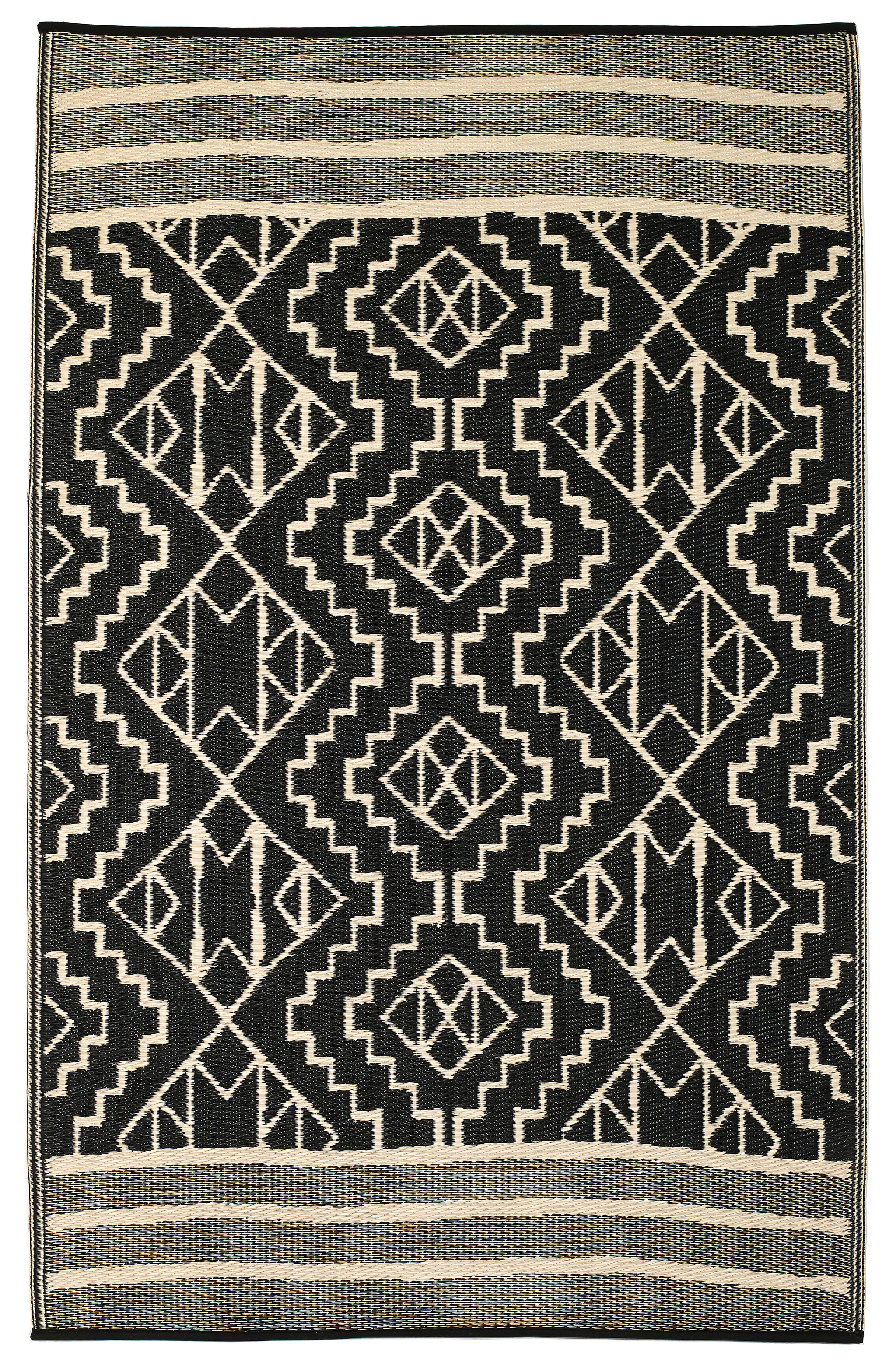 Kilimanjaro - Black Outdoor Rug for Patio FINAL SALE by Fab Habitat
