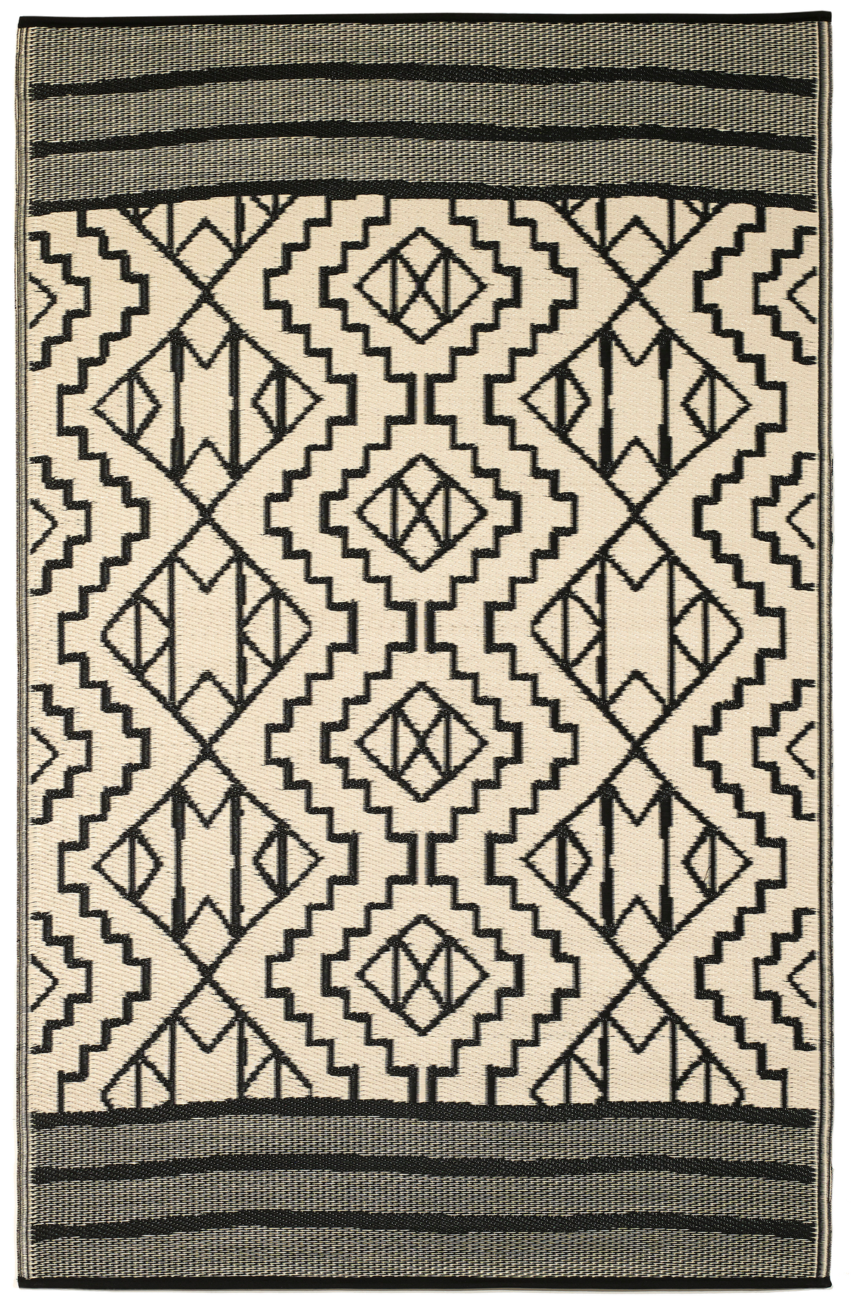 Kilimanjaro - Black Outdoor Rug for Patio FINAL SALE by Fab Habitat
