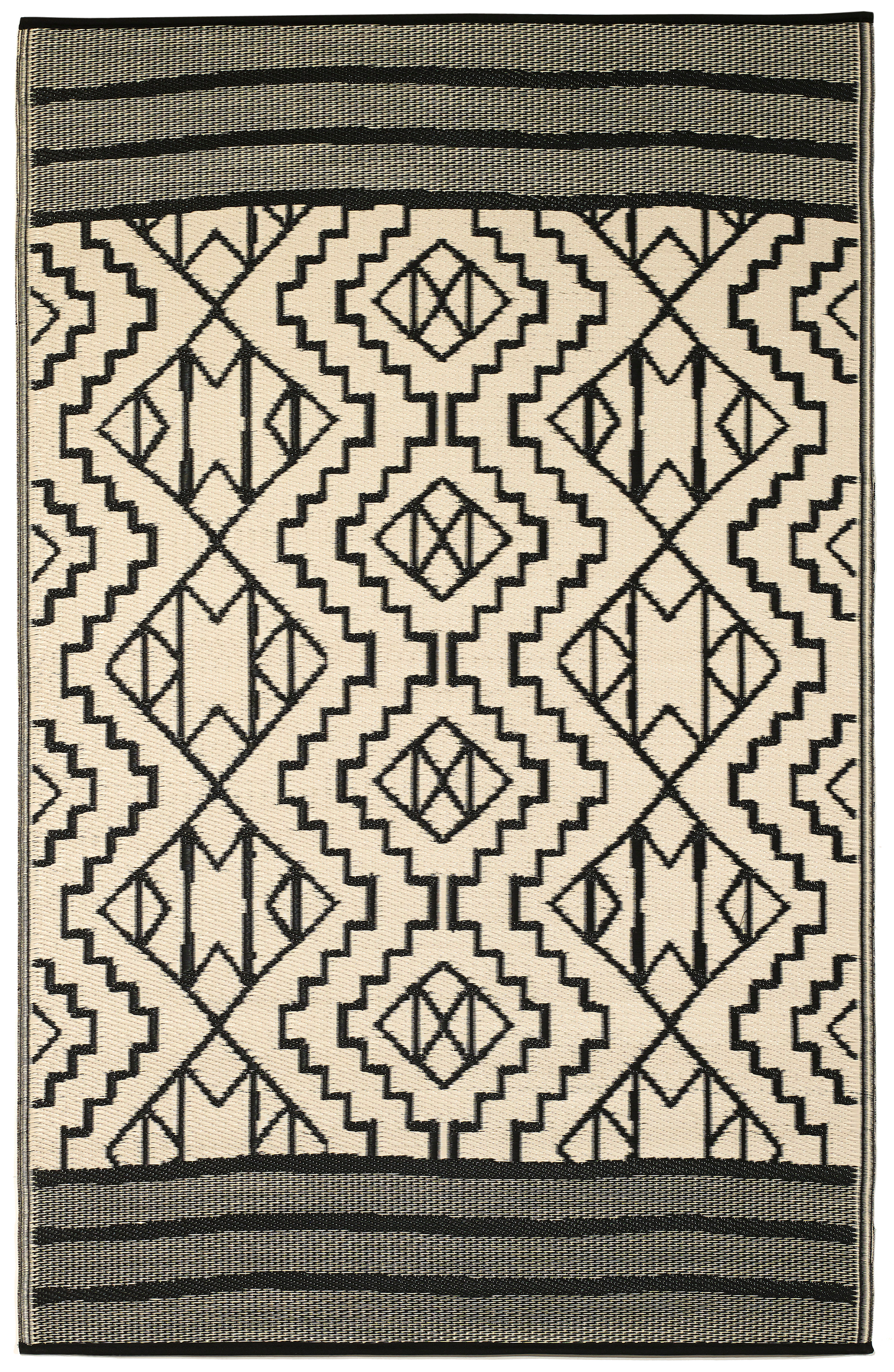 Kilimanjaro - Black Outdoor Rug for Patio FINAL SALE by Fab Habitat