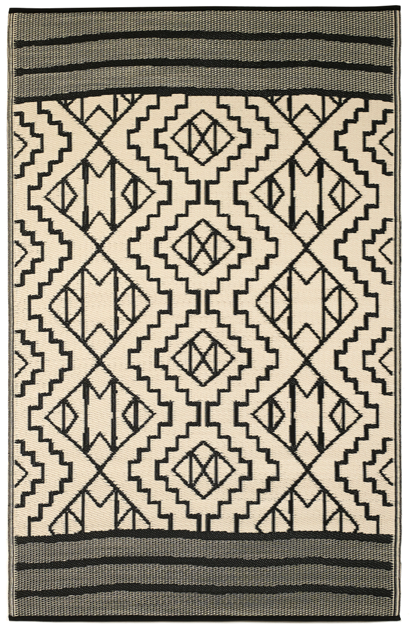 Kilimanjaro - Black Outdoor Rug for Patio FINAL SALE by Fab Habitat