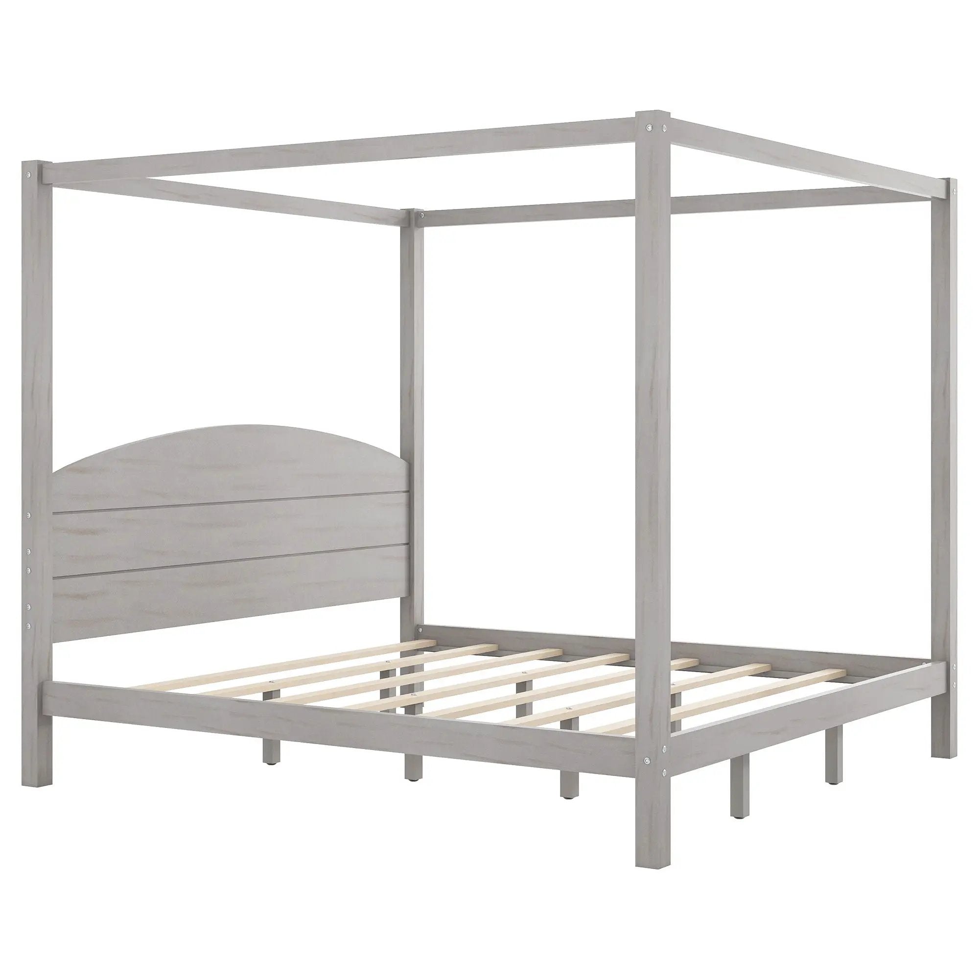 anopy Platform Bed With Headboard And Support Legs by HouseOfZazla
