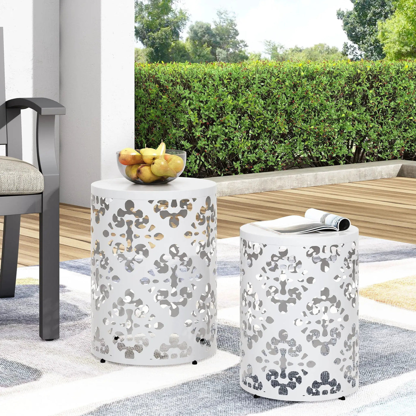 Outdoor Metal Modern Design End Table by HouseOfZazla