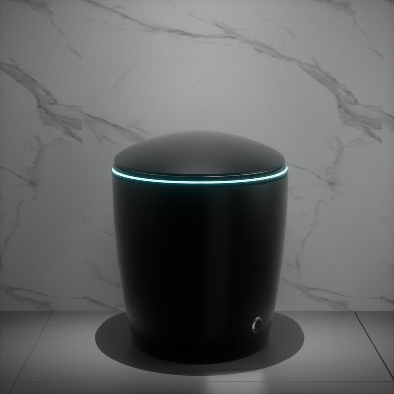 Smart Toilet with Bidet Built In, Auto Open/Close & Foot Sensor - White Porcelain, photo 2 of 10