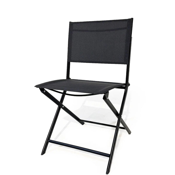 3 Piece Patio Bistro Set, Patio Set Of Foldable Patio Table And Chairs, Outdoor Patio Furniture Sets - Black, photo 2 of 7