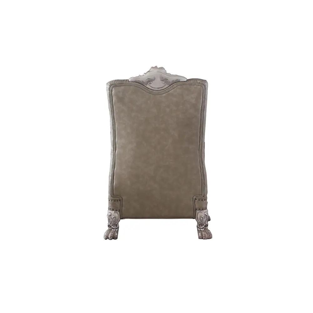 Dresden - Chair With Pillow - Synthetic Leather & Vintage Bone White by Unique Piece Furniture