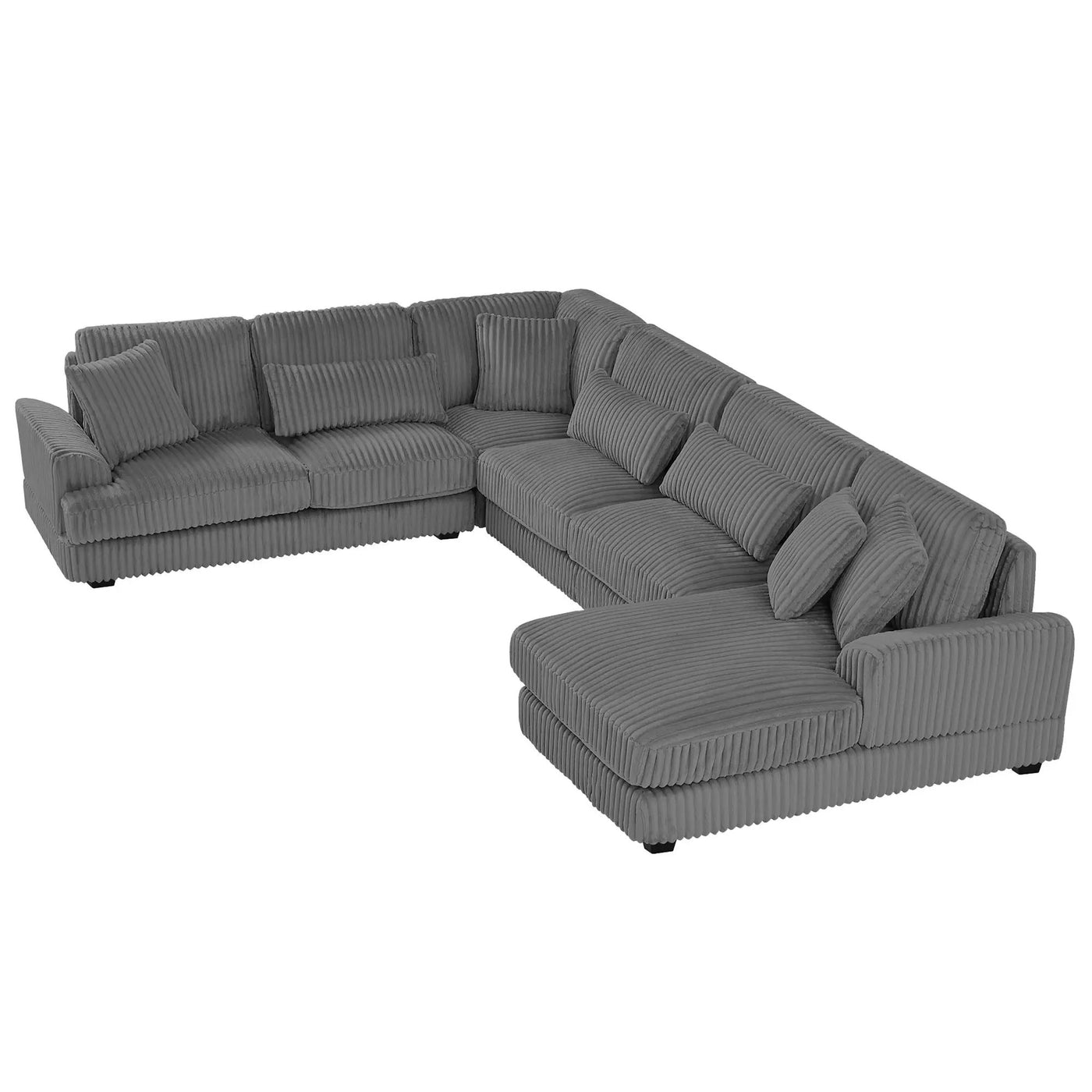 Oversized Sectional Sofa U - Shaped Sofa Couch Modern Sofa Upholstered In Soft With A Chaise Lounge For Living Room by HouseOfZazla