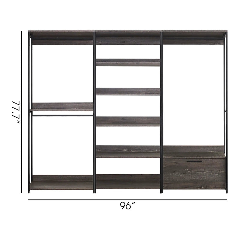 Monica - Walk-In Closet System With Modular Design - Rustic by HouseOfZazla