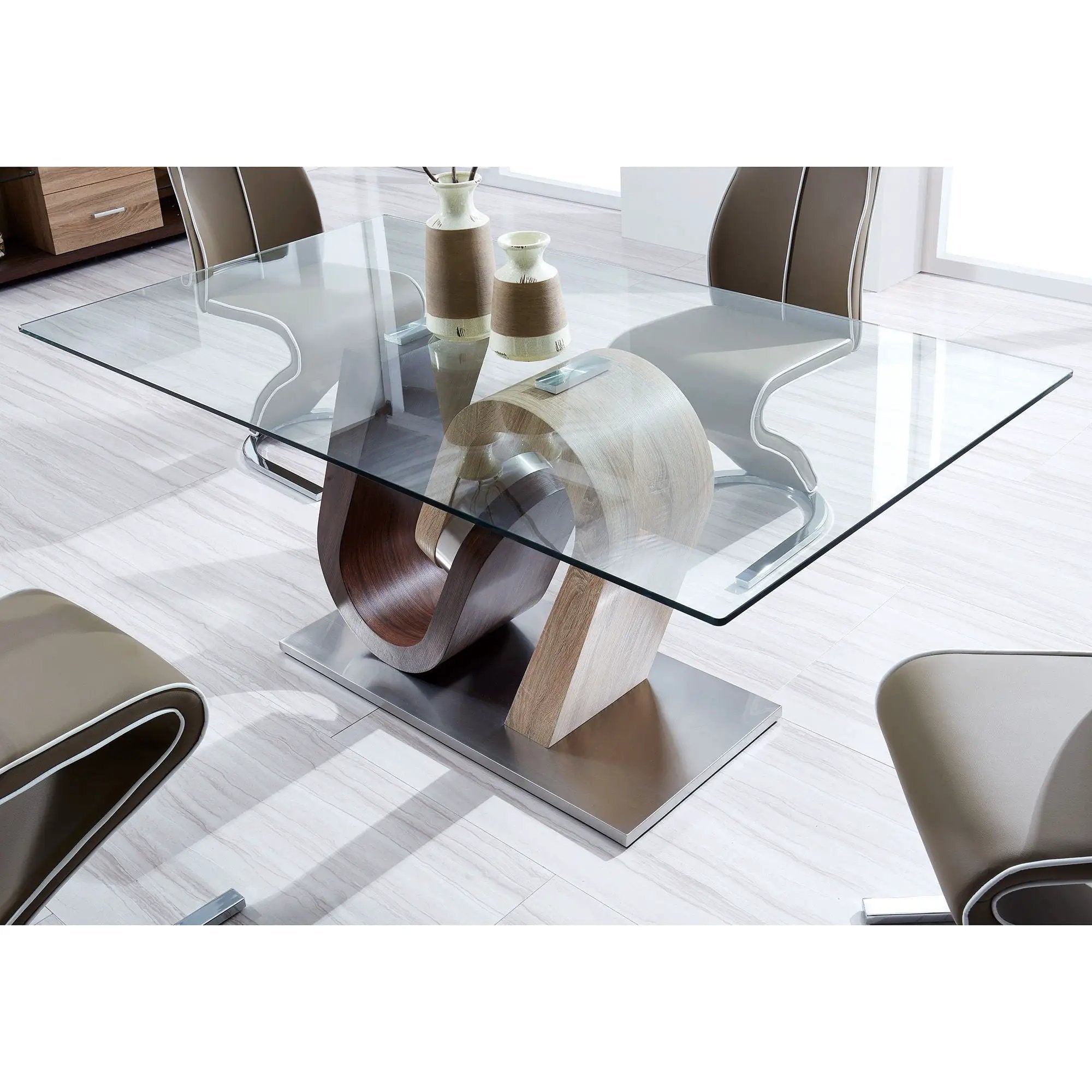 Tony - Dining Table - Brown / Beige by Unique Piece Furniture