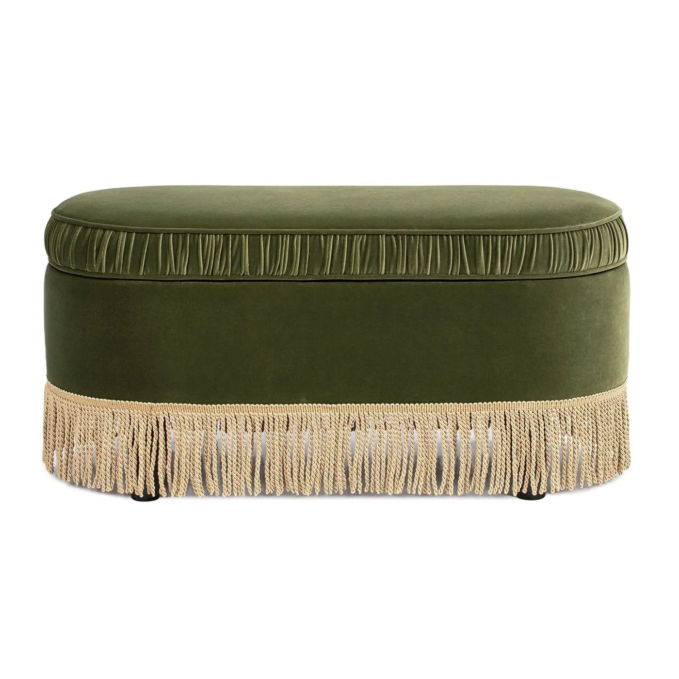 Serena - Contemporary Design Oval Storage Bench Ottoman by HouseOfZazla