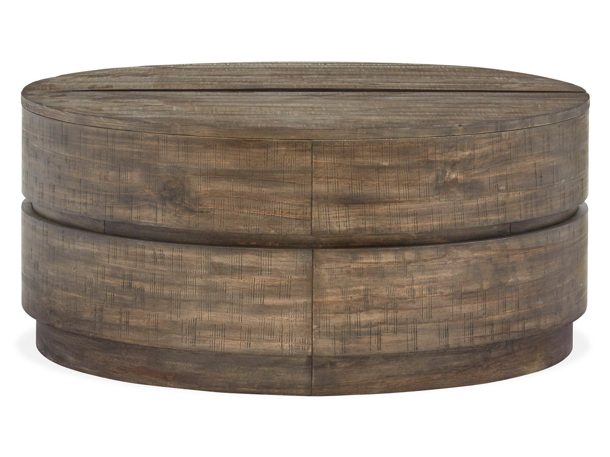 Baisden - Round Lift Top Cocktail Table With Casters - Tobacco, photo 2 of 7