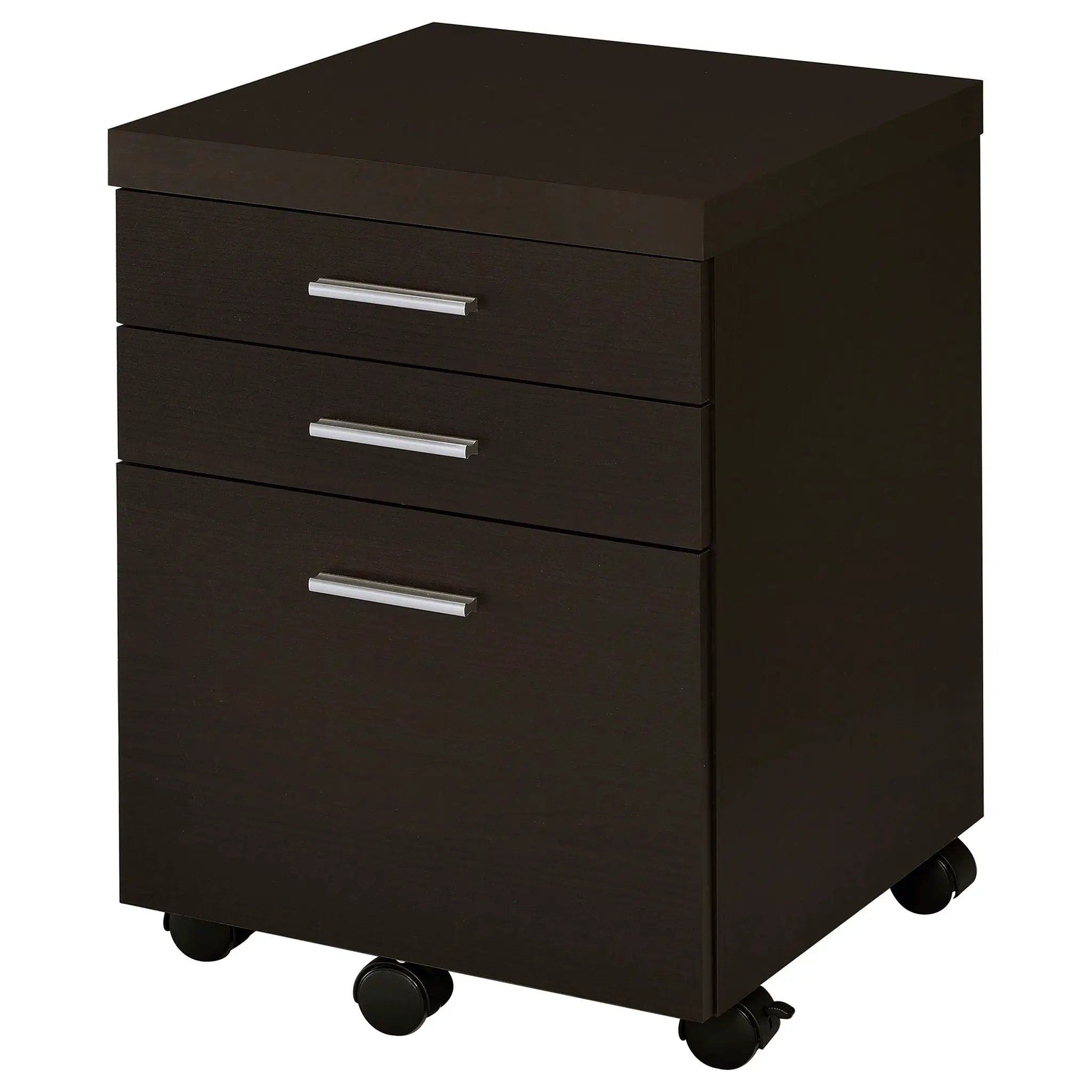 Skylar 3-drawer Home Office Mobile File Cabinet Cappuccino by Unique Piece Furniture