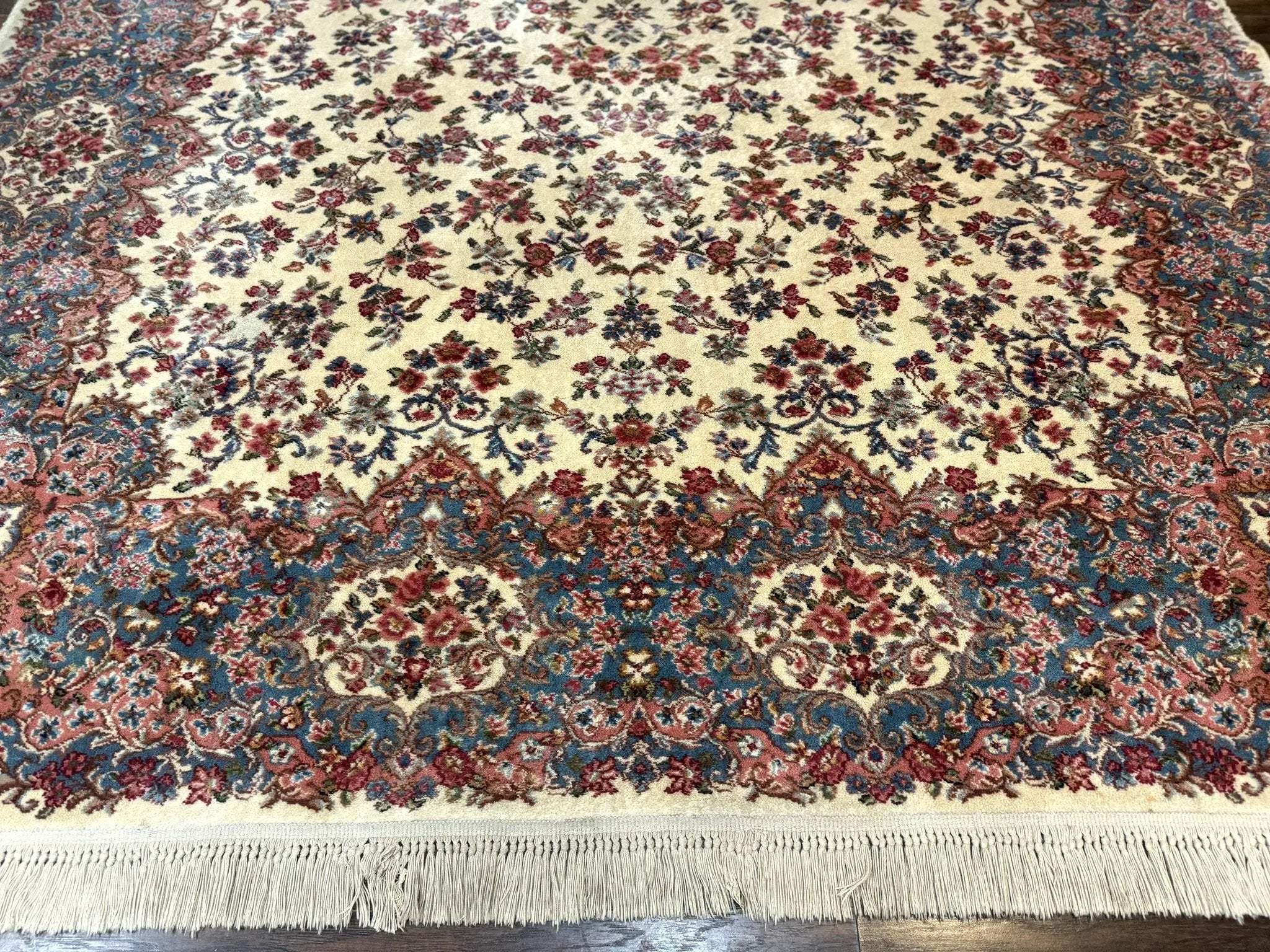 Karastan Rug 8.8 x 12 Ivory Kirman #788, Original 700 Series, Wool Karastan Carpet, Karastan Area Rug, Vintage Karastan, Living Room Rug by Jewel Rugs