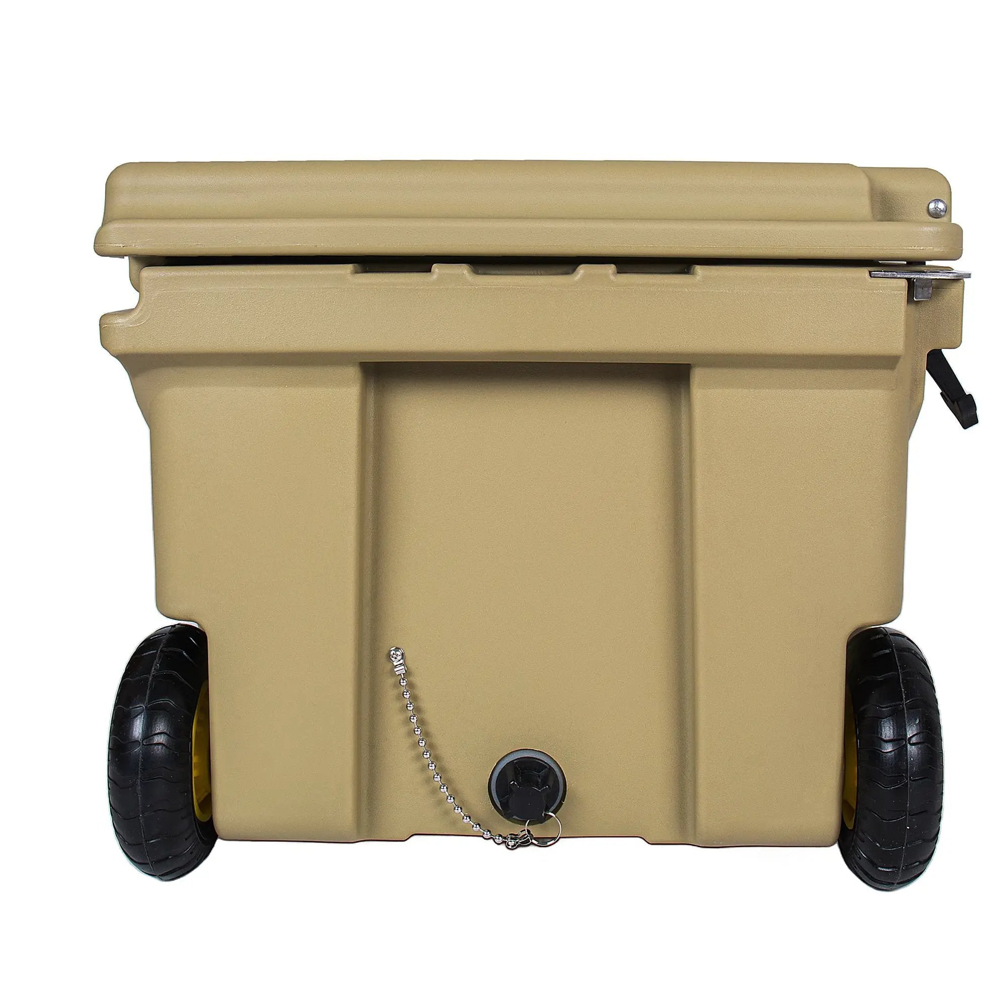 65 Quart Khaki Cooler - Ultra-Tough Hard Shell Ice Chest by HouseOfZazla