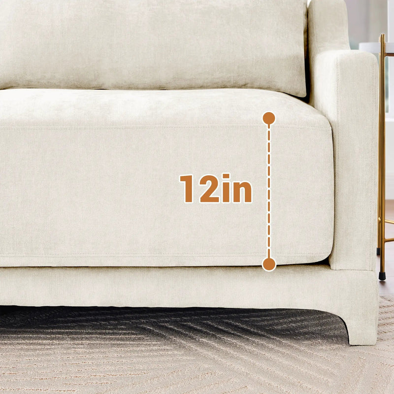 Stylish Sofa With Ottoman And Lumbar Pillows, Ergonomic Design by HouseOfZazla