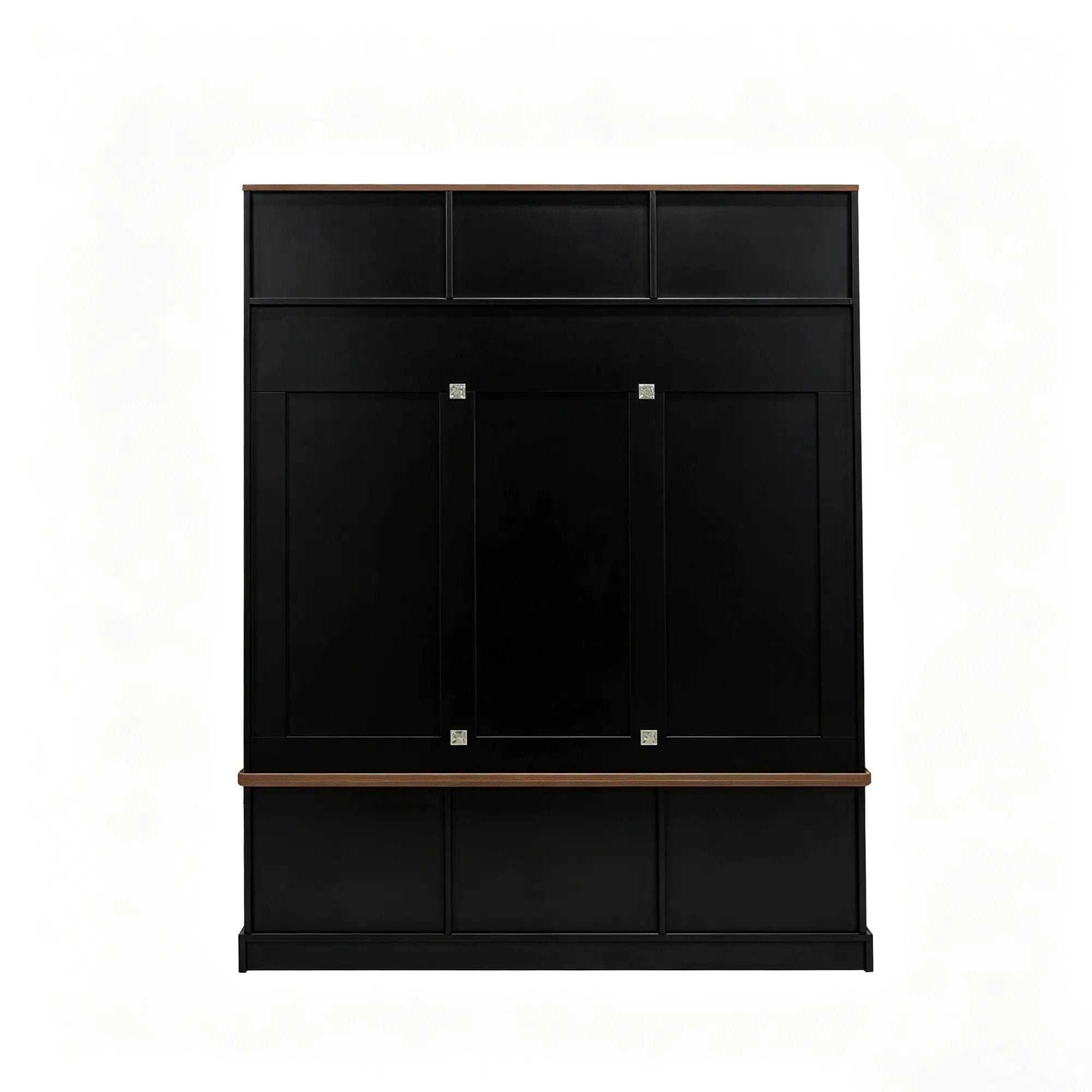Vibe Haus 71''H Farmhouse Hall Tree with Bench and Shoe Storage by HouseOfZazla