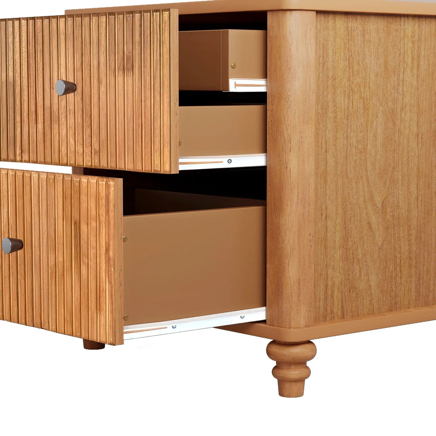 Modern Fluted Nightstand With 3 Drawers by HouseOfZazla