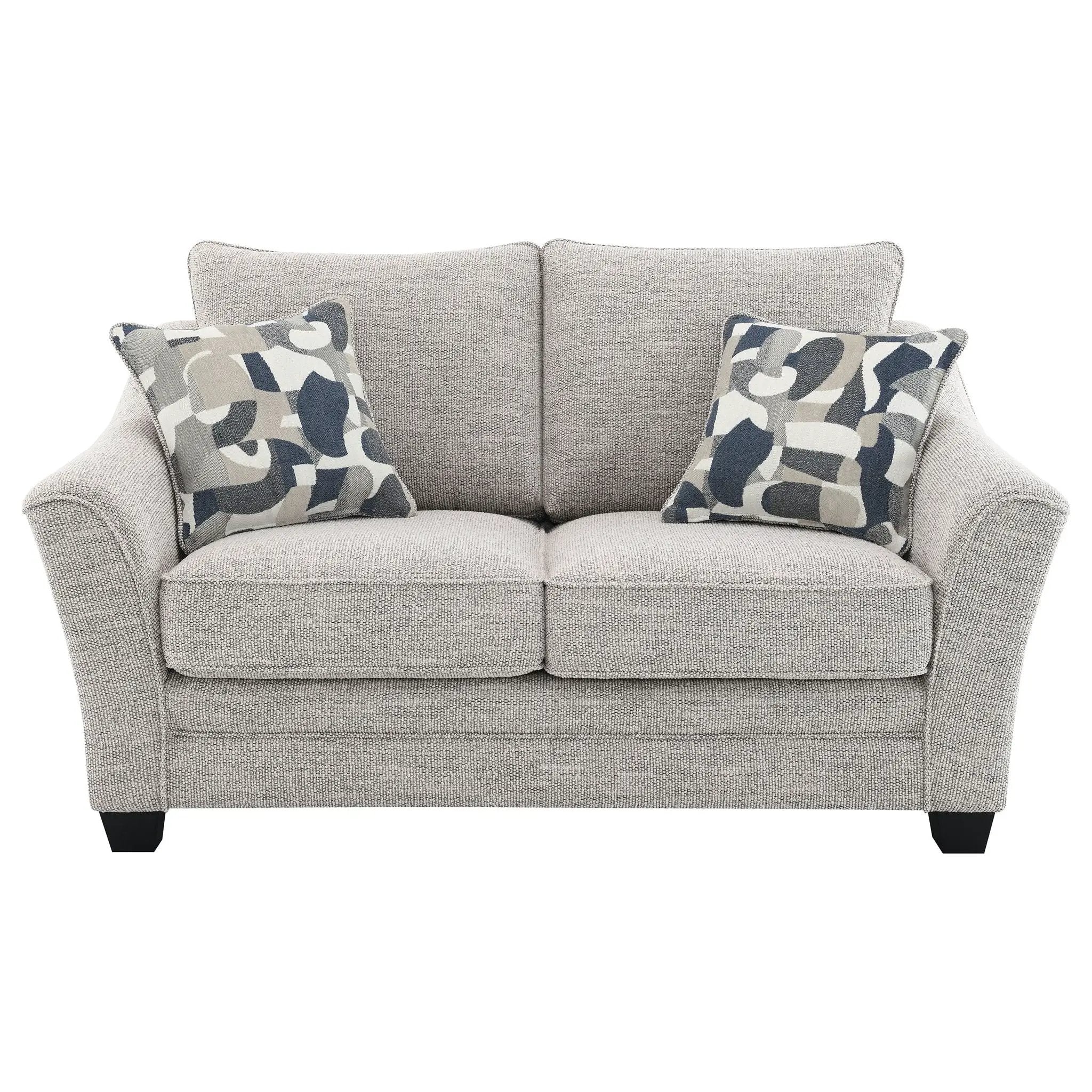 Tomkins Boucle Upholstered Loveseat Light Grey by Unique Piece Furniture