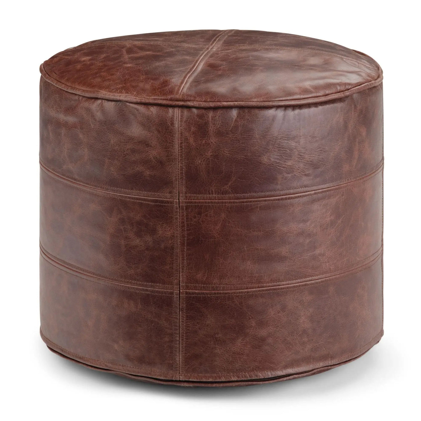 Connor - Handcrafted Round Pouf by HouseOfZazla