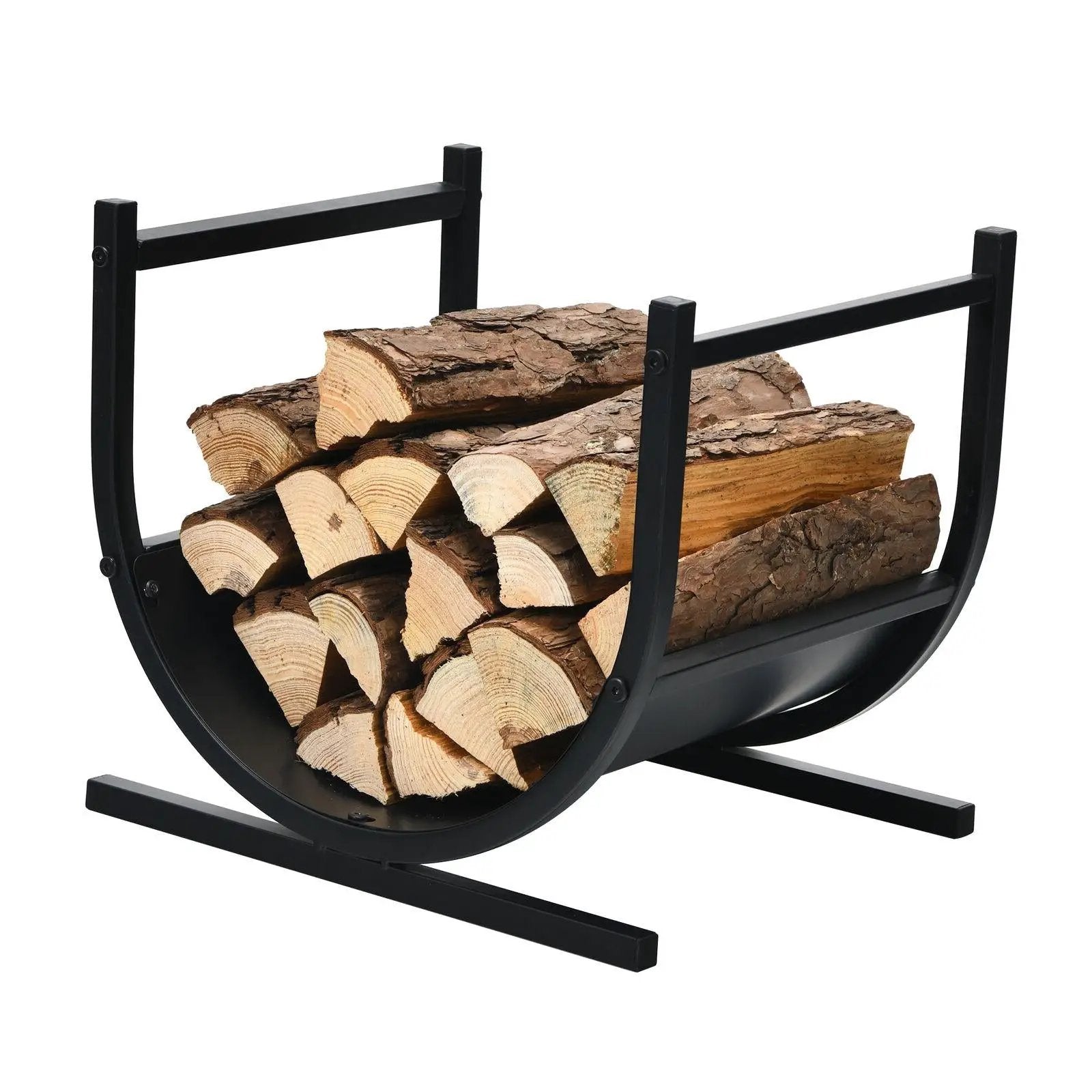 17 Inch U-Shaped Firewood Rack Steel by DirectDeals