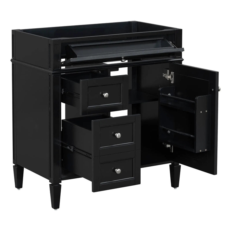 Bathroom Vanity With 2 Drawers and Tip-Out Storage Cabinet by HouseOfZazla