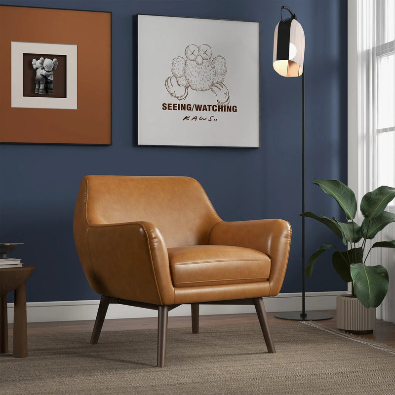 Panom Leather Lounge Chair by HouseOfZazla