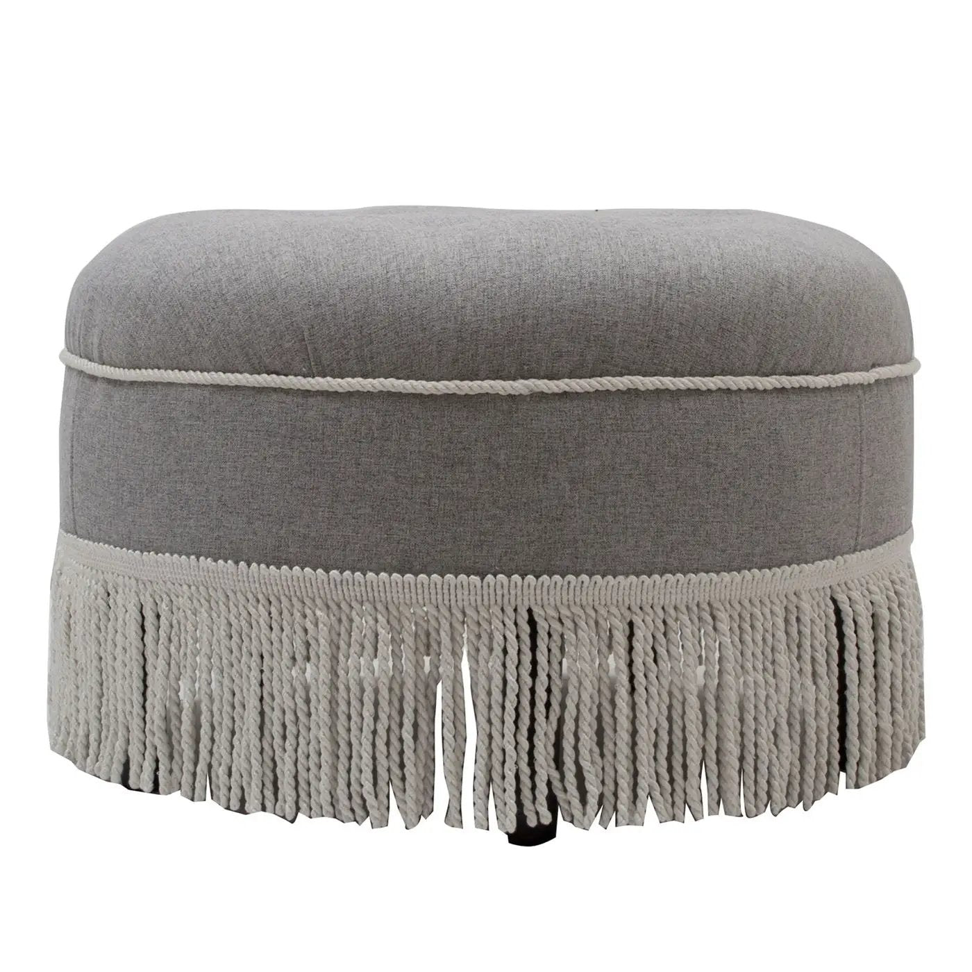 Yolanda - Round Upholstered Accent Ottoman by HouseOfZazla