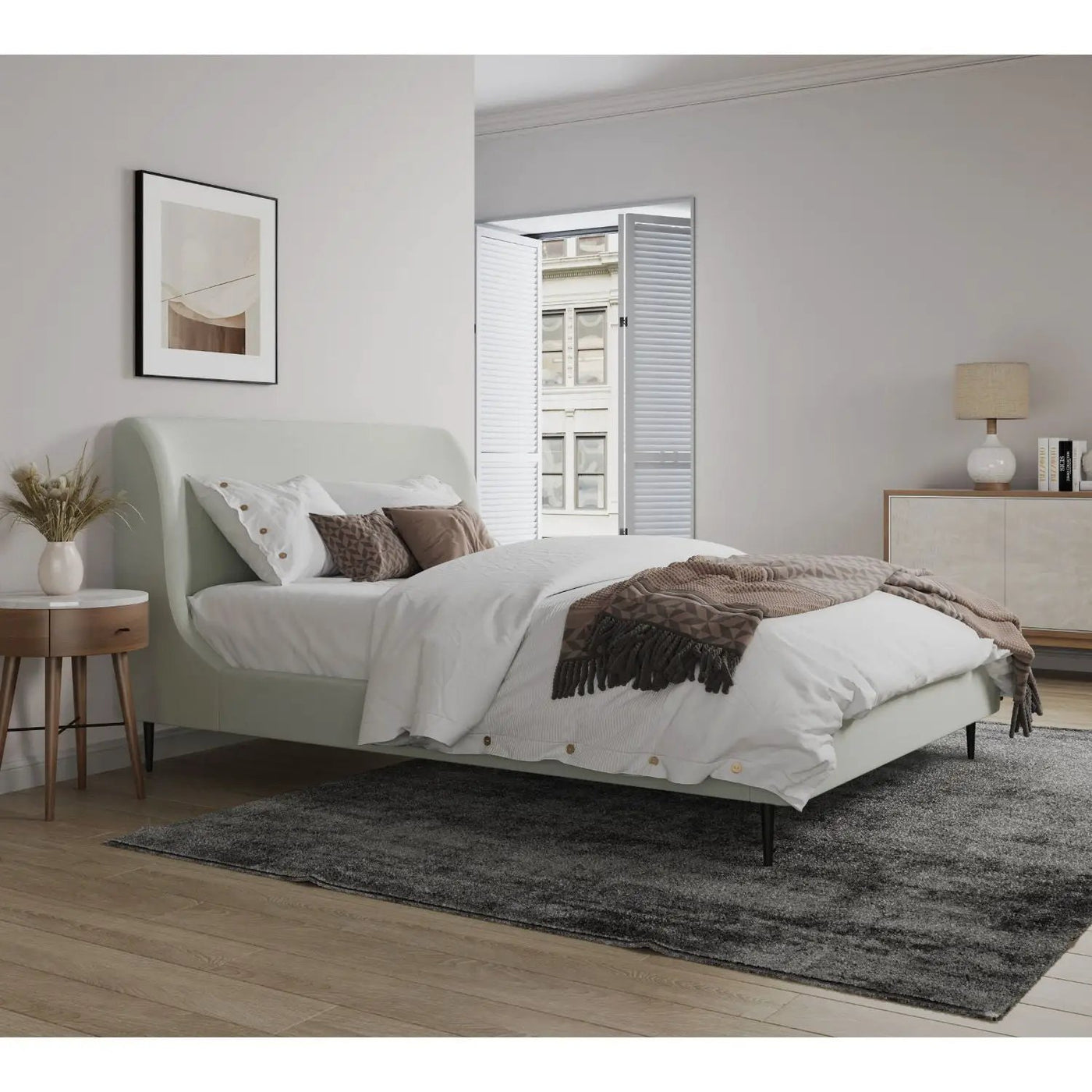 Heather - Modern Upholstered Bed by HouseOfZazla