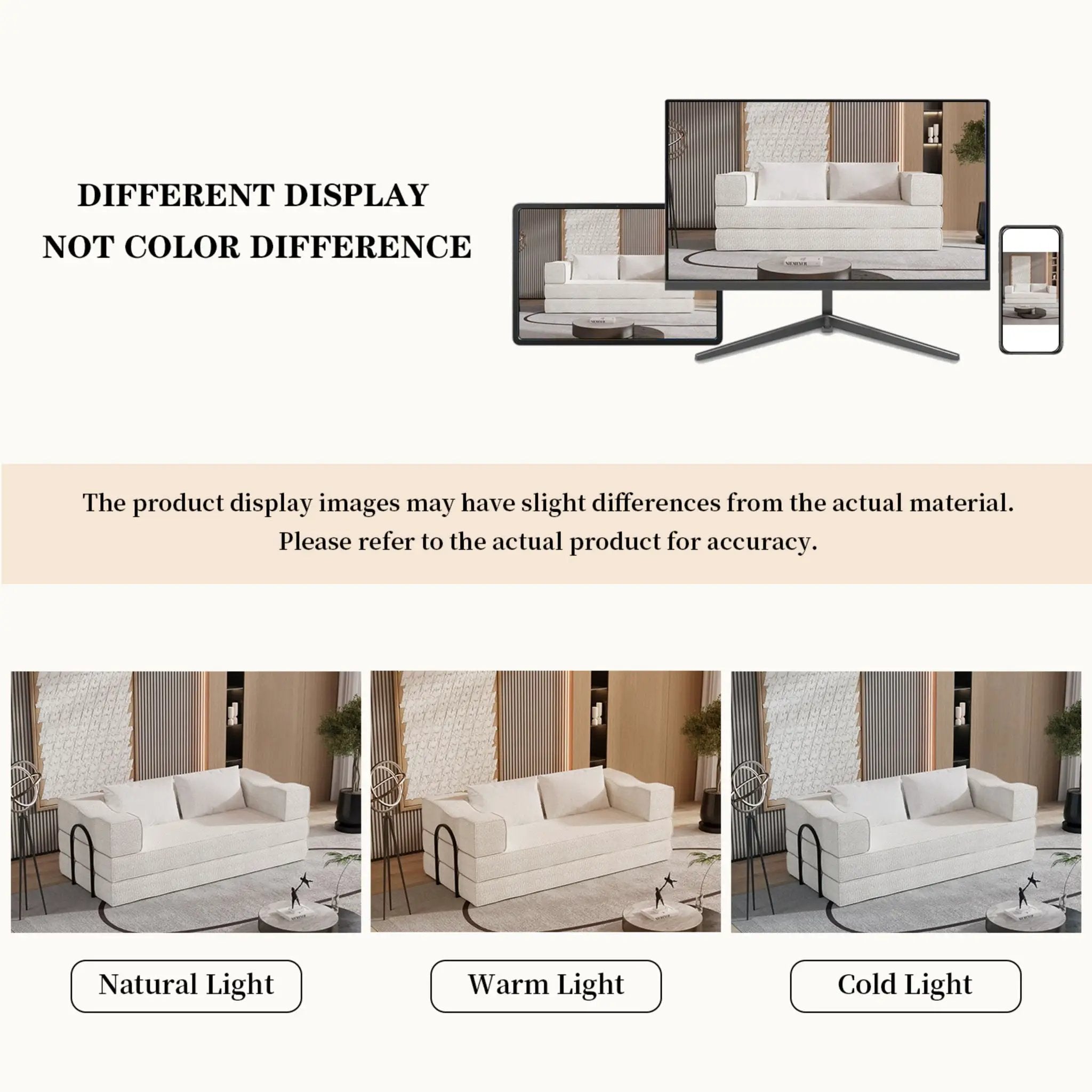 3 Seat Folding Floor Couch & King Size Bed Mattress by HouseOfZazla