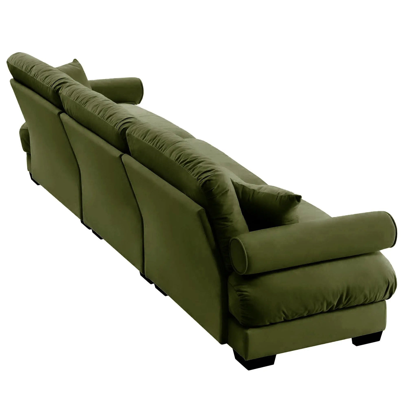 Modern Sofa With Bolstered Armrests And Pillows by HouseOfZazla
