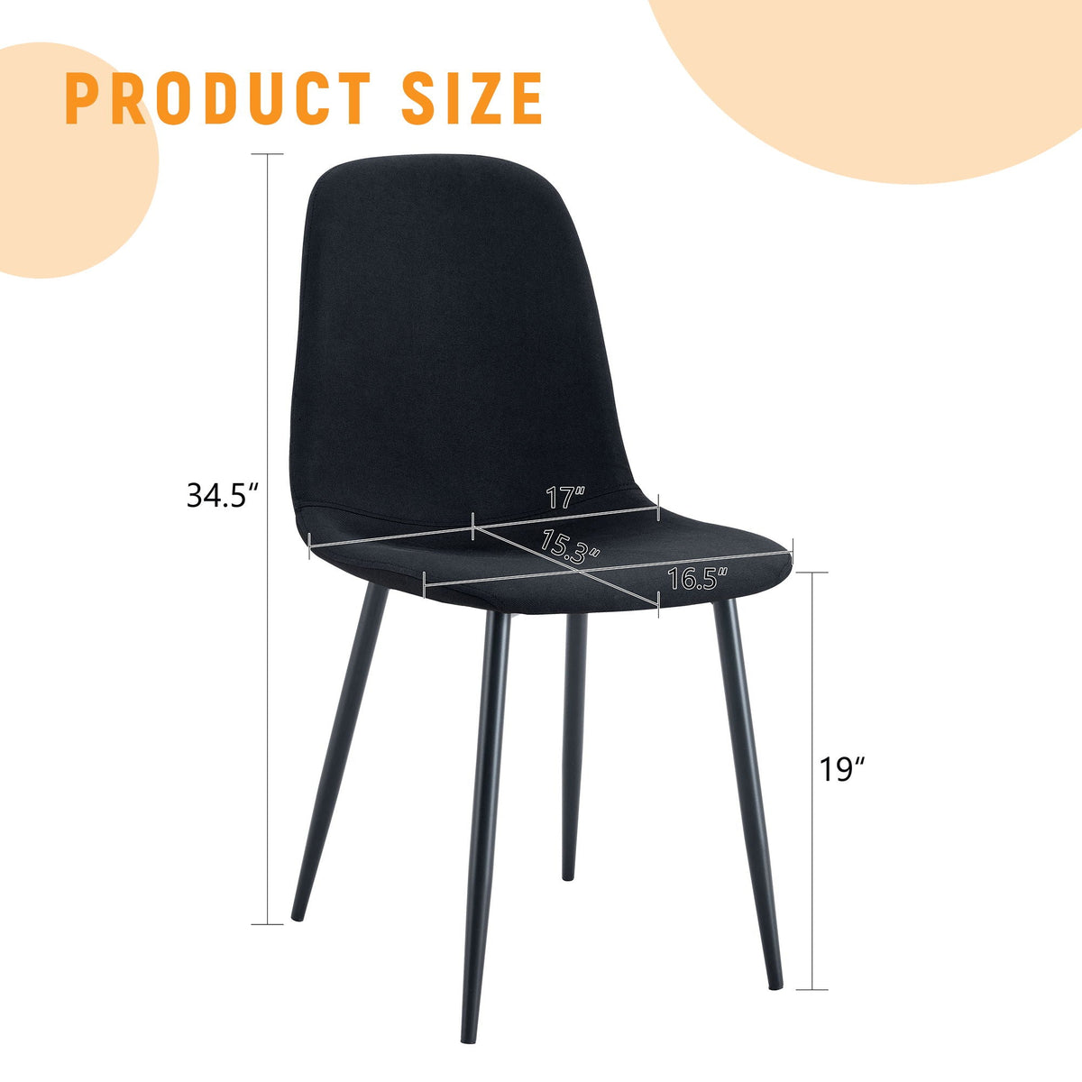 Modern Medieval Style Cushioned Side Chairs Set, photo 6 of 14