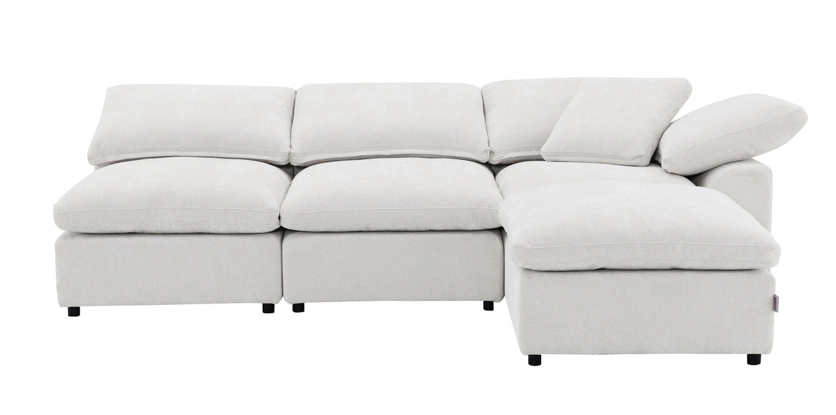 Naveen Modular Sectional With Ottoman - Modular Sofa Set with Ottoman - Beige or Dark Gray, photo 6 of 12
