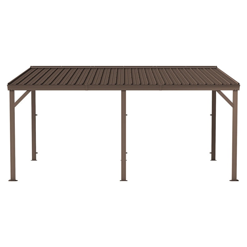10'x16' Hardtop Lean-To Gazebo with Gutters by HouseOfZazla