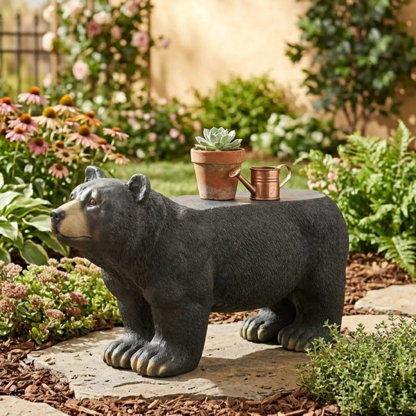 MGO Bear Bench - Concrete Outdoor Bench, photo 2 of 10