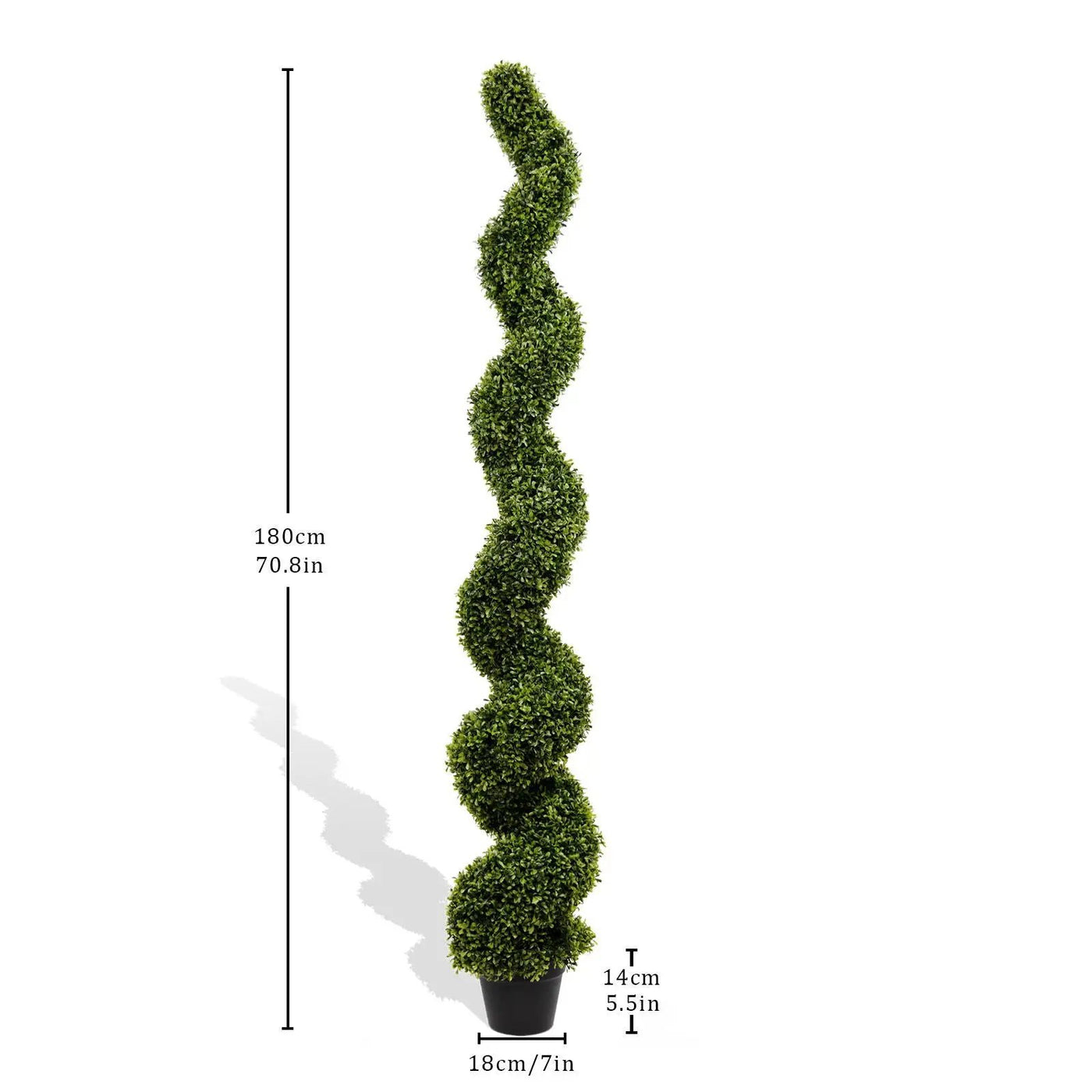 Artificial Outdoor UV Resistant Plastic Boxwood Topiary Spiral Tree by Unique Piece Furniture