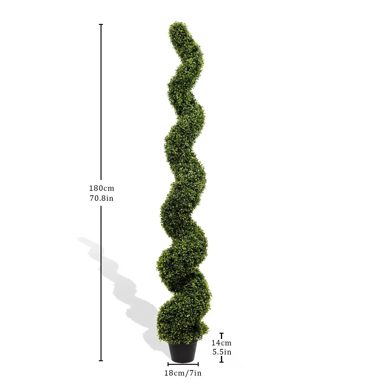 Artificial Outdoor UV Resistant Plastic Boxwood Topiary Spiral Tree by Unique Piece Furniture