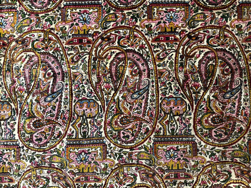 Rare Antique Persian Kerman Lavar Rug 9x12, Boteh Paisley Design by Jewel Rugs