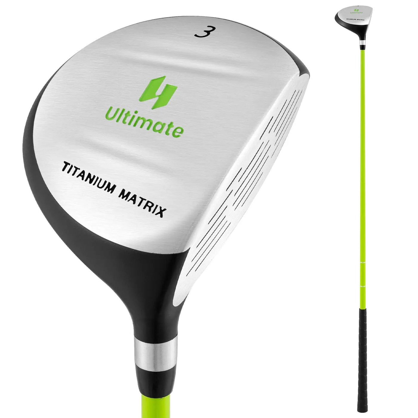 34 Inch 165CC Junior #3 Fairway Wood Golf Club with Fiberglass Shaft for Kids Ages 8-10 by DirectDeals