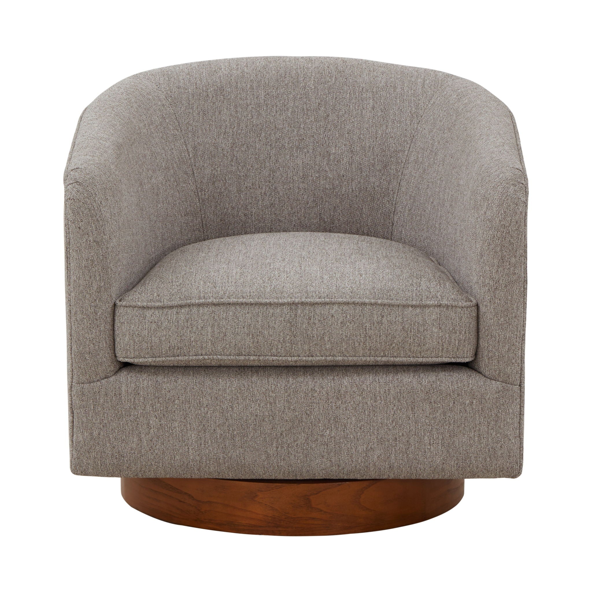 Miramar - Swivel Barrel Chair With Wooden Base by HouseOfZazla