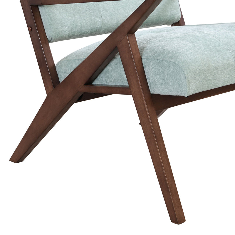 Modern Accent Chair With Plush Cushions, Angled Arm Design - Green by HouseOfZazla