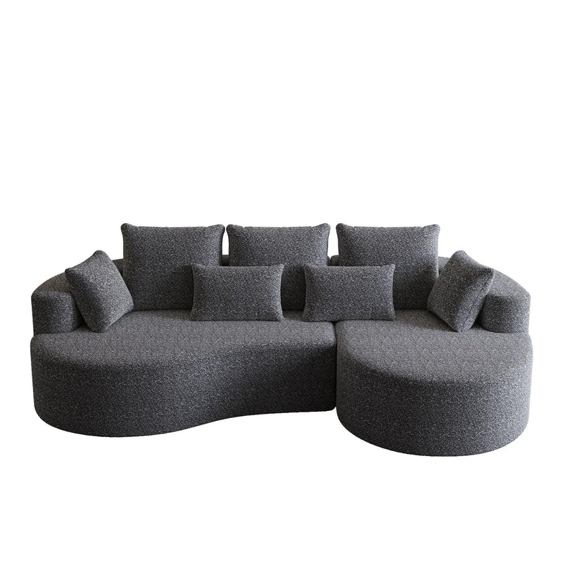 Curved Oversized Sectional Sofa With Extra Deep Seat by HouseOfZazla