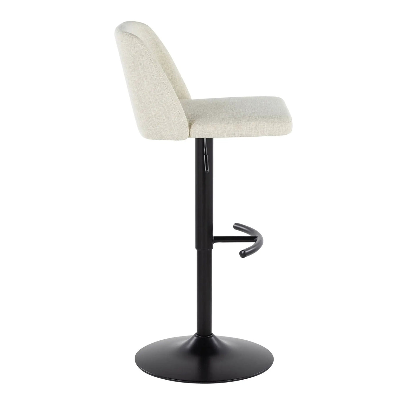 Toriano - Contemporary Adjustable Barstool Swivel With Rounded T Footrest (Set of 2) by HouseOfZazla