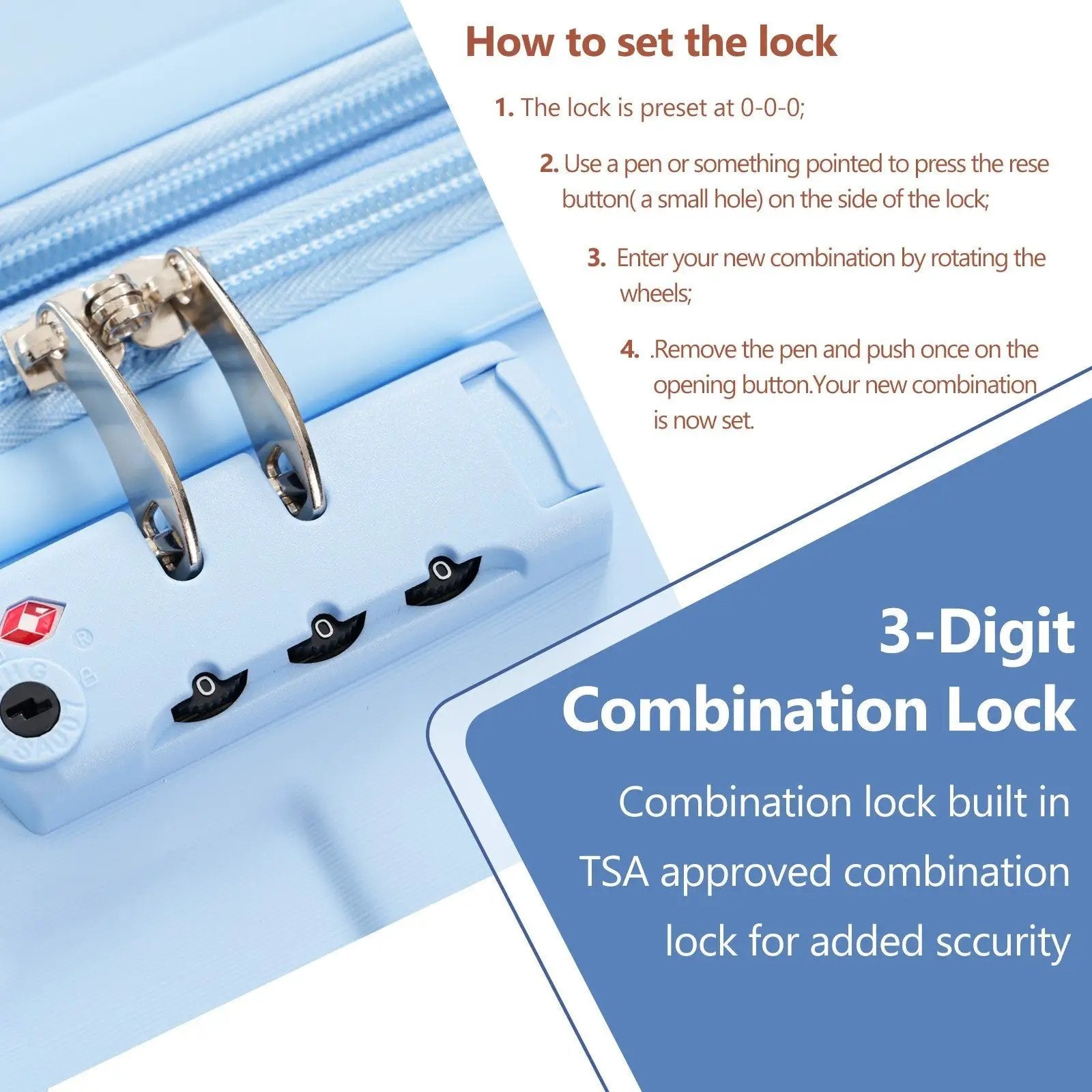 Lightweight Durable ABS Hardshell Suitcase by HouseOfZazla