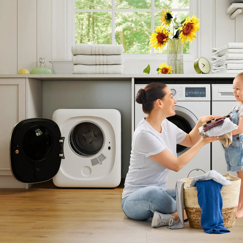 Portable Clothes Dryer Compact Drying Machine with Stainless Steel Tub by DirectDeals