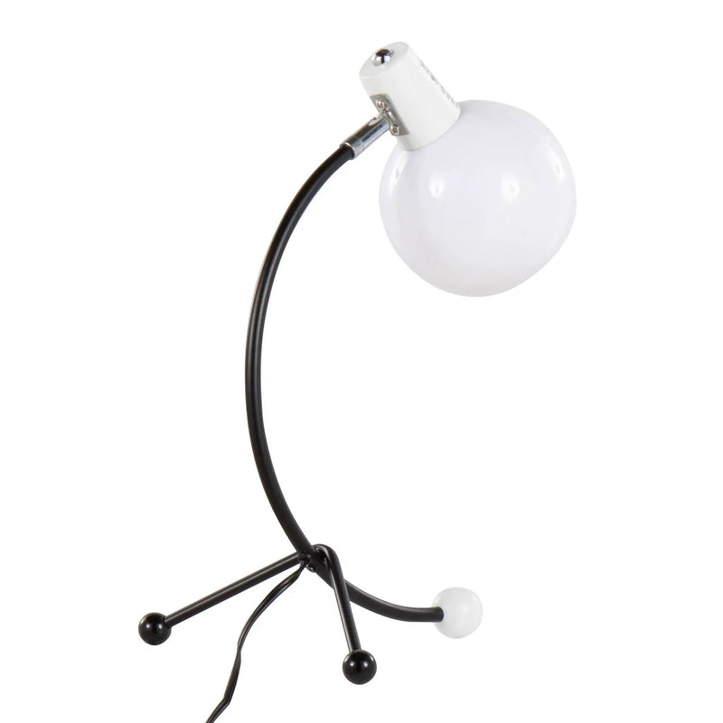 Eileen - Contemporary Task Lamp - Black / White by HouseOfZazla