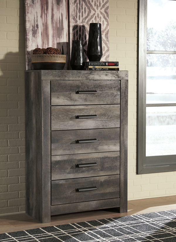 Wynnlow - Five Drawer Chest - Gray, photo 2 of 6