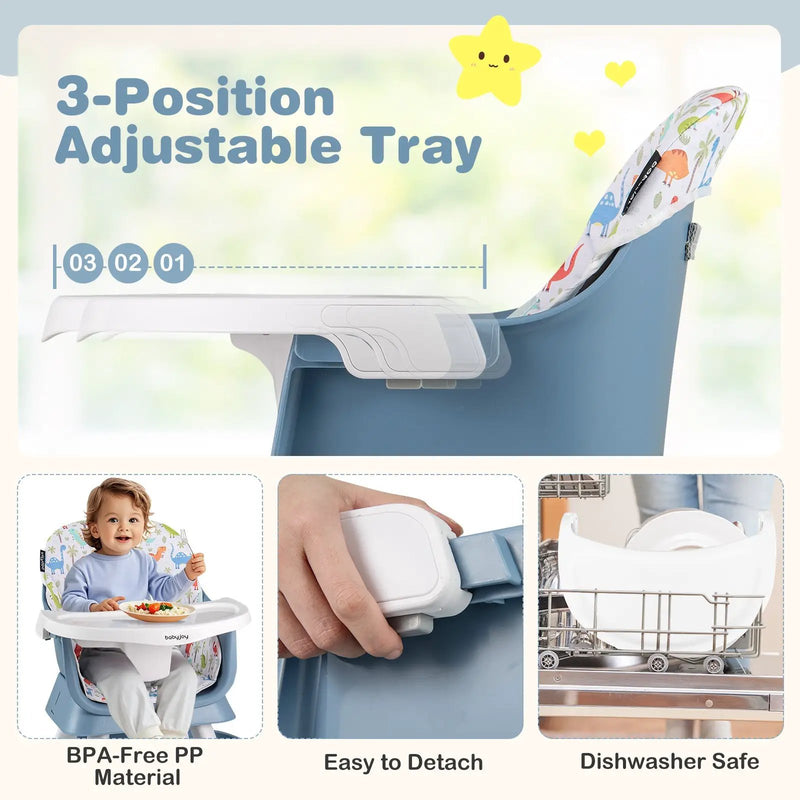 16-in-1 Baby High Chair with Activity Center and Booster Seat for Babies and Toddlers by DirectDeals