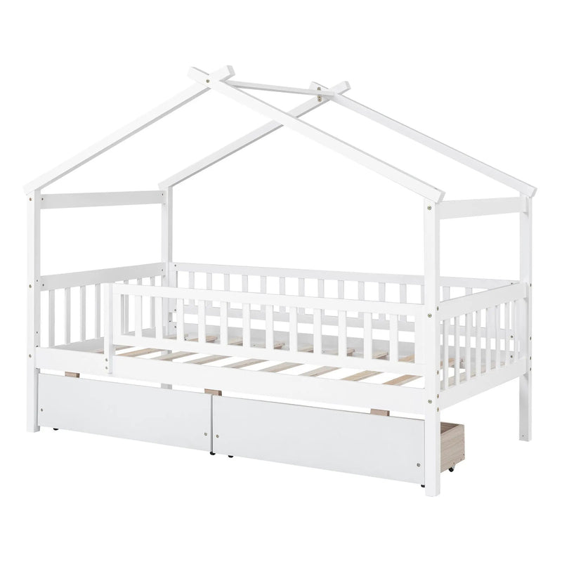 House Bed With 2 Drawers by HouseOfZazla