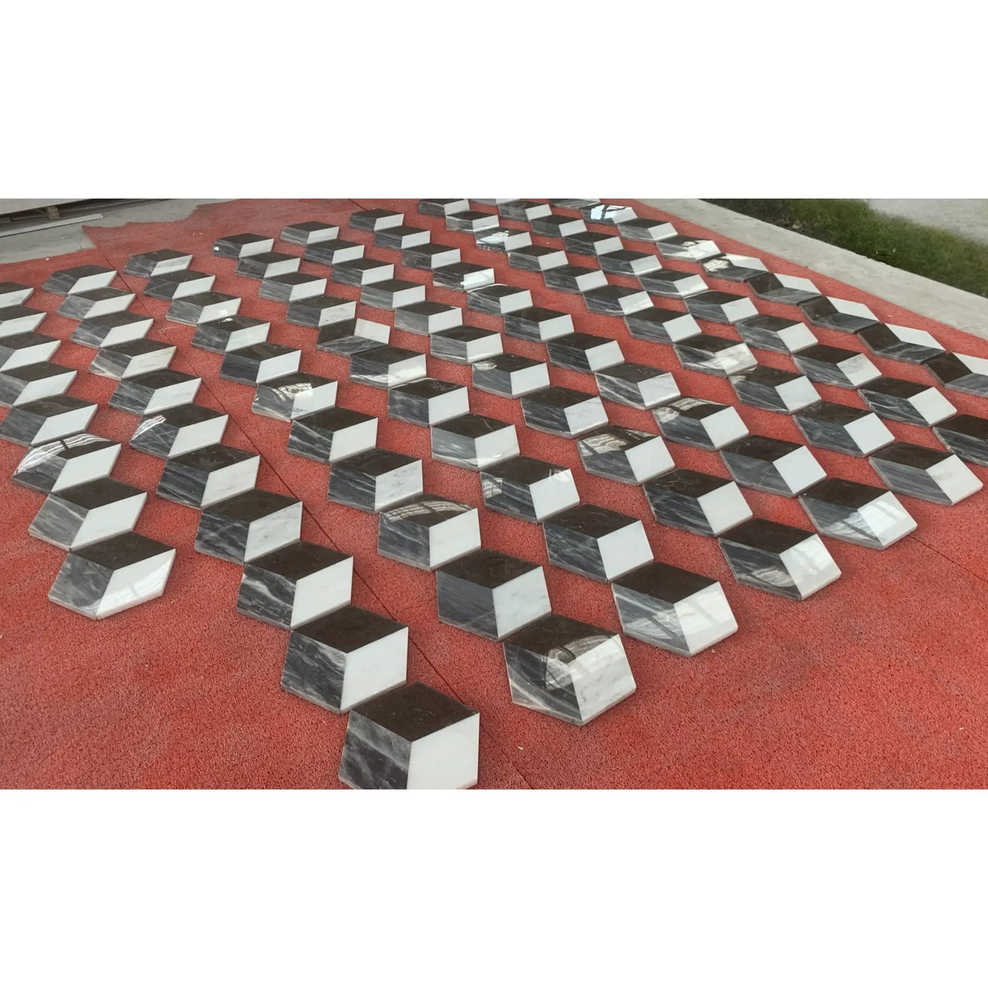 Hexagon Water Tiles For Floor And Wall (Set of 12) by HouseOfZazla